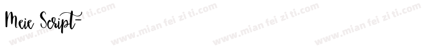 Meie Script字体转换